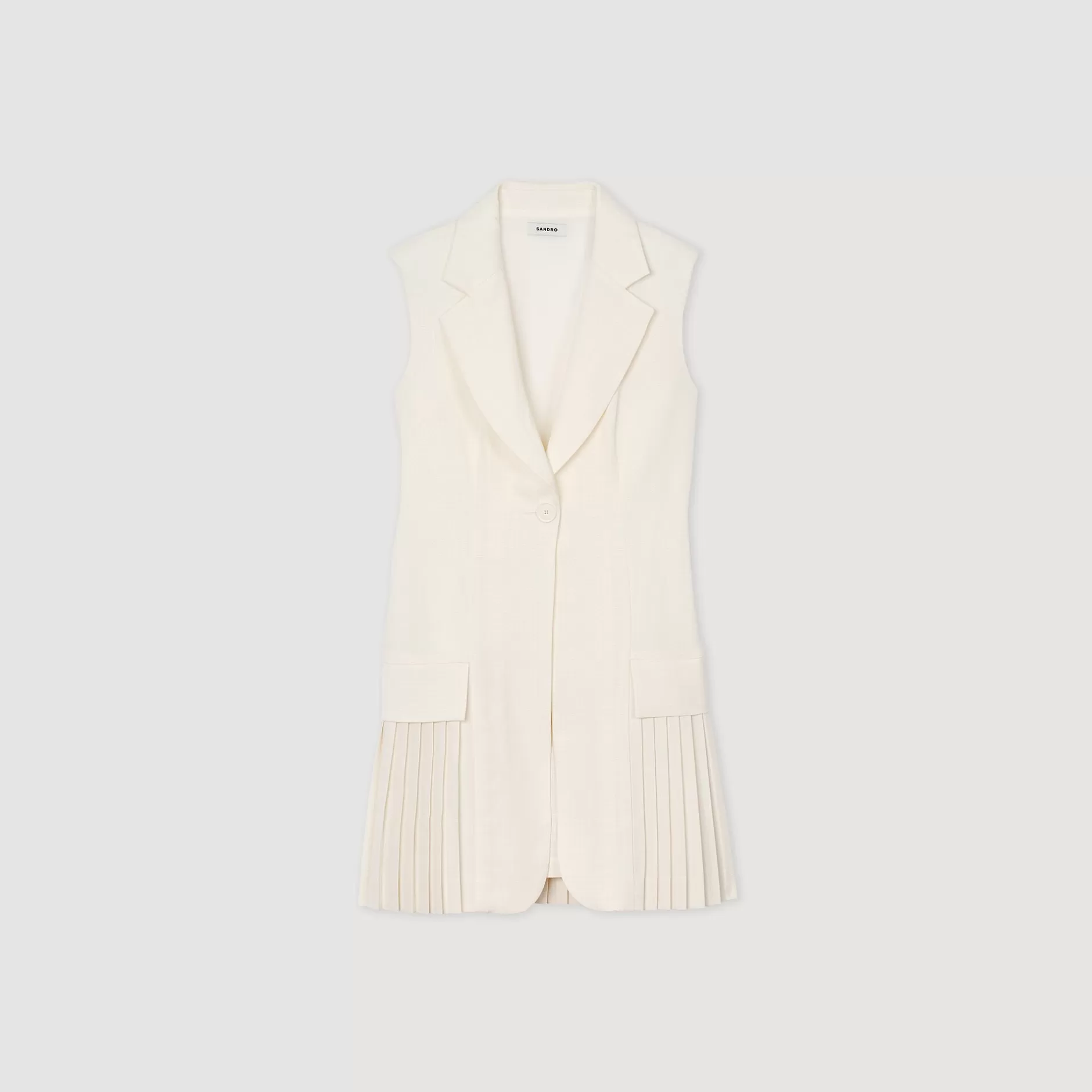 Sandro Abito Corto Stile Tailleur A Pieghe<Donna Abiti