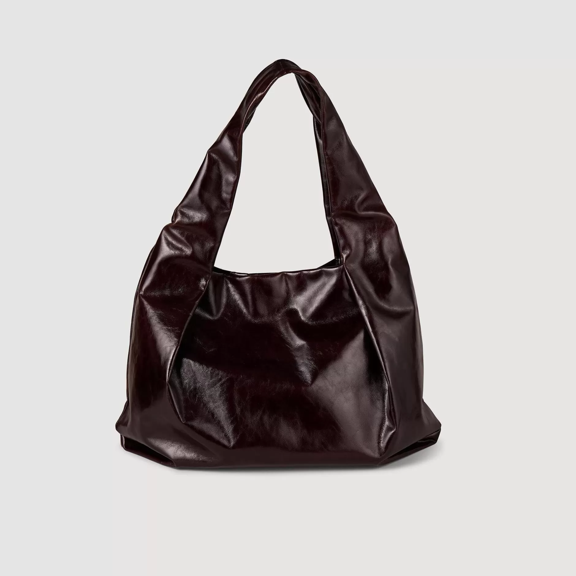 Sandro Borsa Grande In Pelle Lucida<Donna Borse Shopping | Borse A Spalla