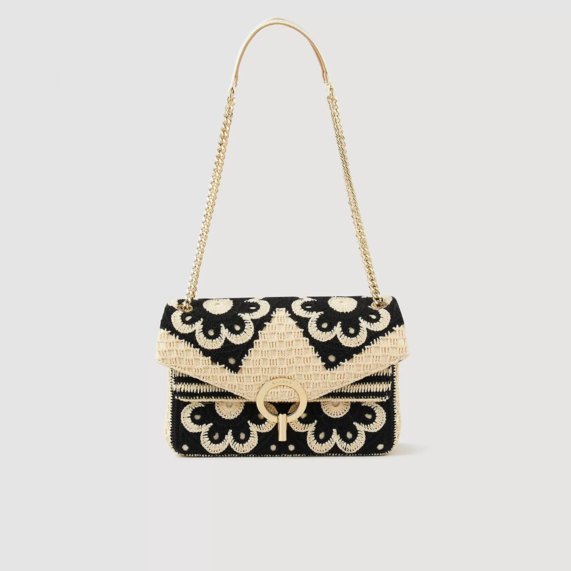 Sandro Borsa Yza In Crochet Bicolor<Donna Borse A Spalla | Borse A Tracolla