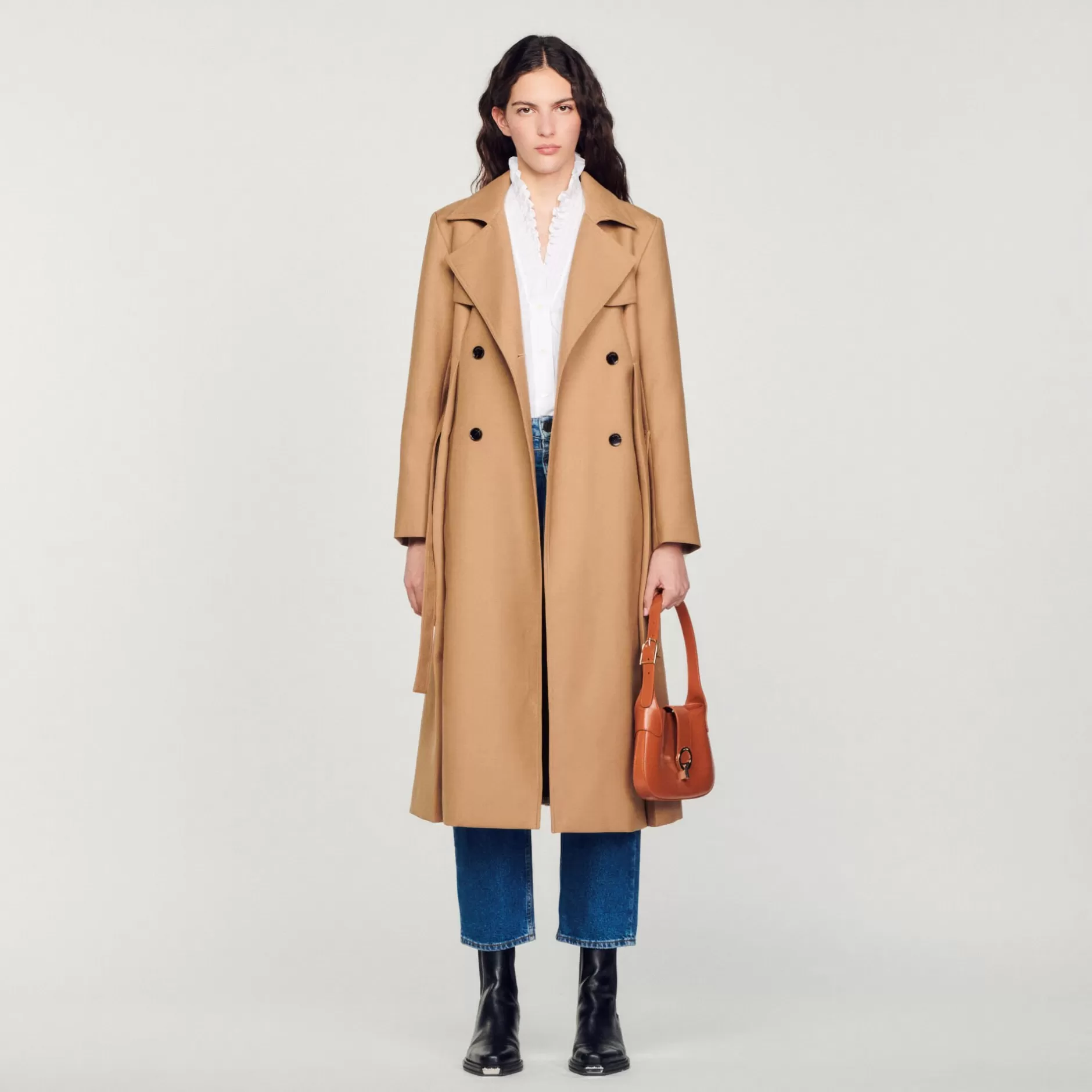 Sandro Cappotto Lungo Stile Trench<Donna Cappotti