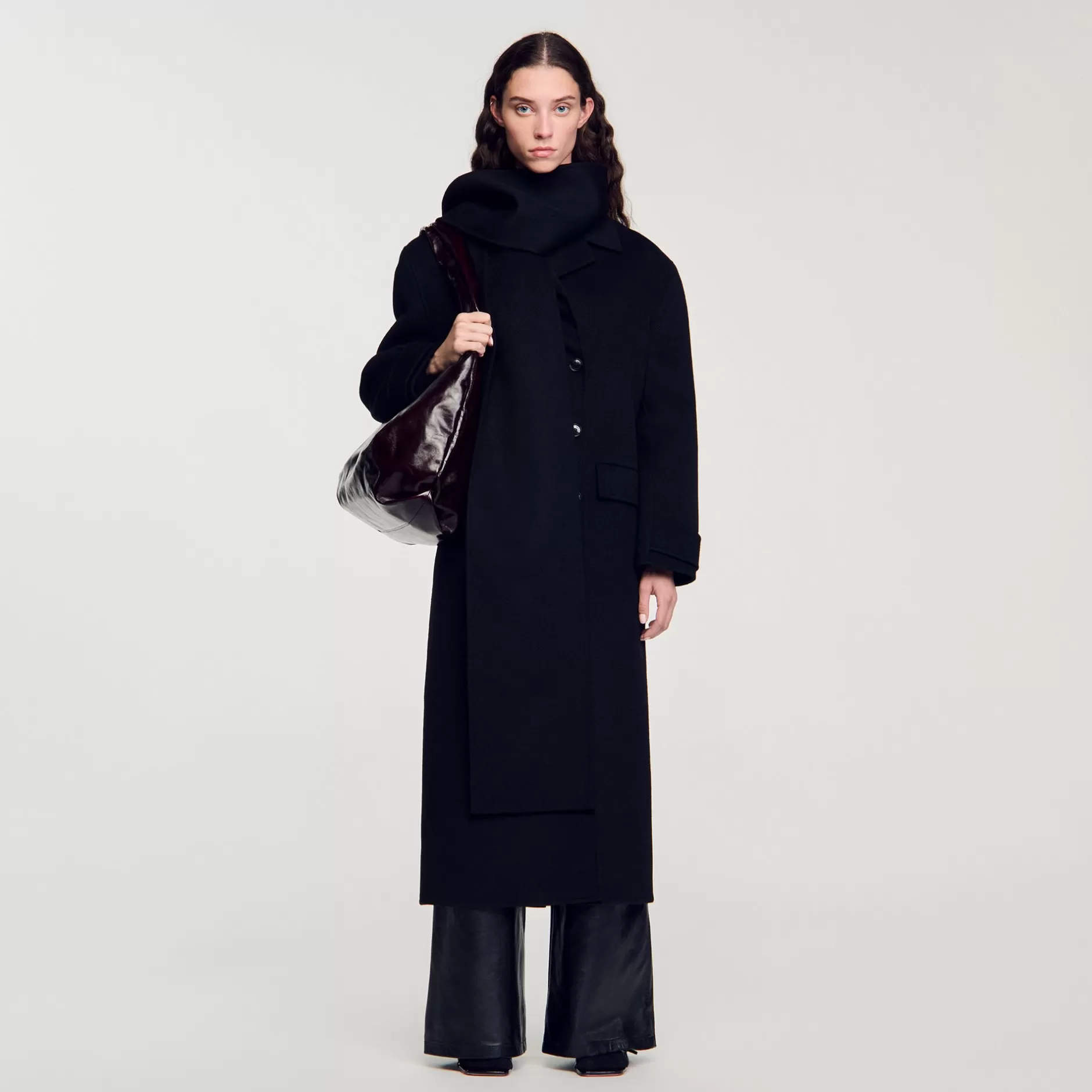 Sandro Cappotto Oversize In Lana<Donna Cappotti