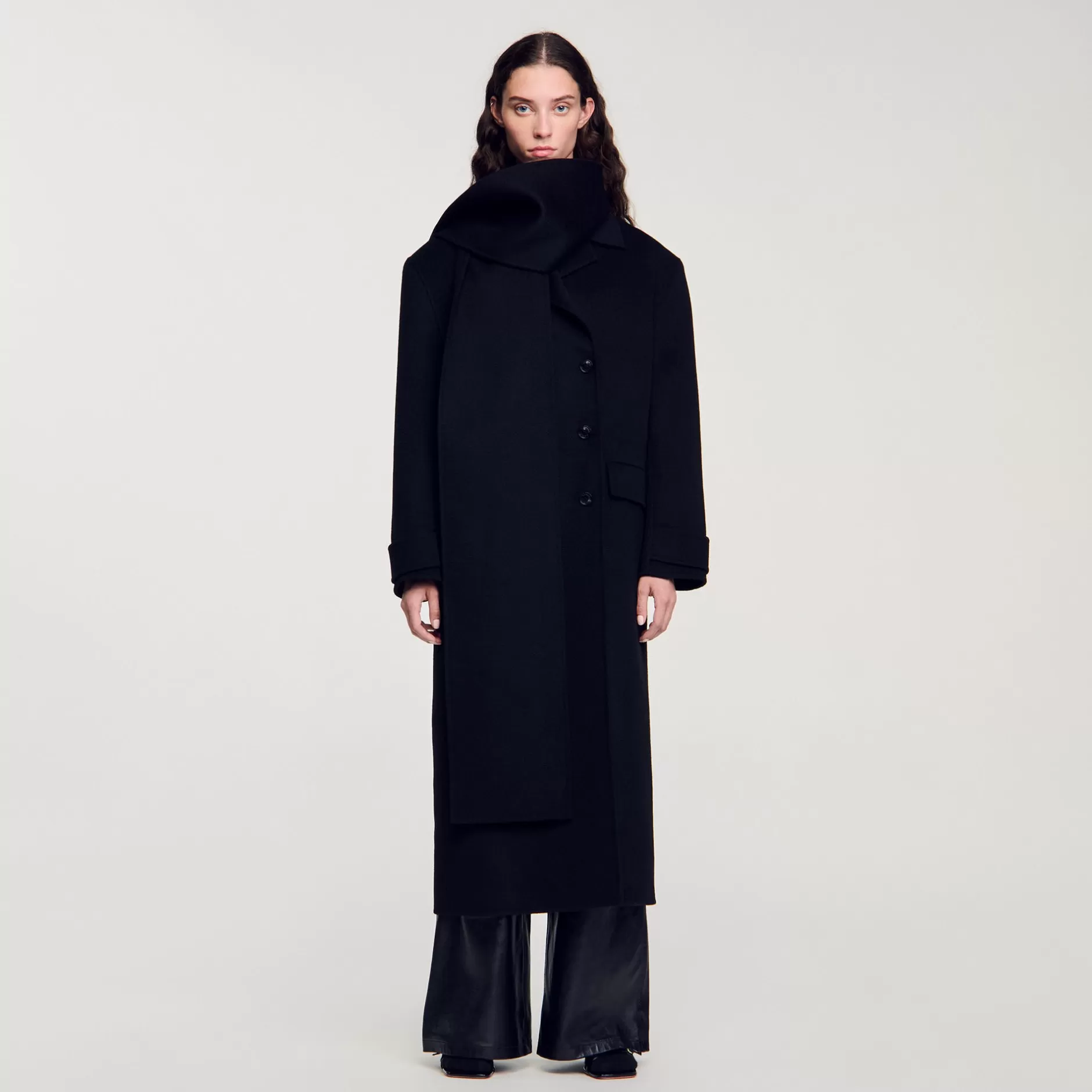 Sandro Cappotto Oversize In Lana<Donna Cappotti