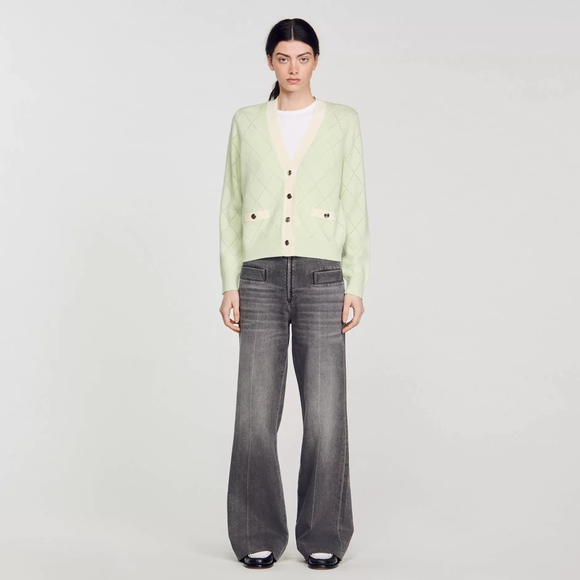 Sandro Cardigan Bicolore<Donna Maglieria & Cardigan