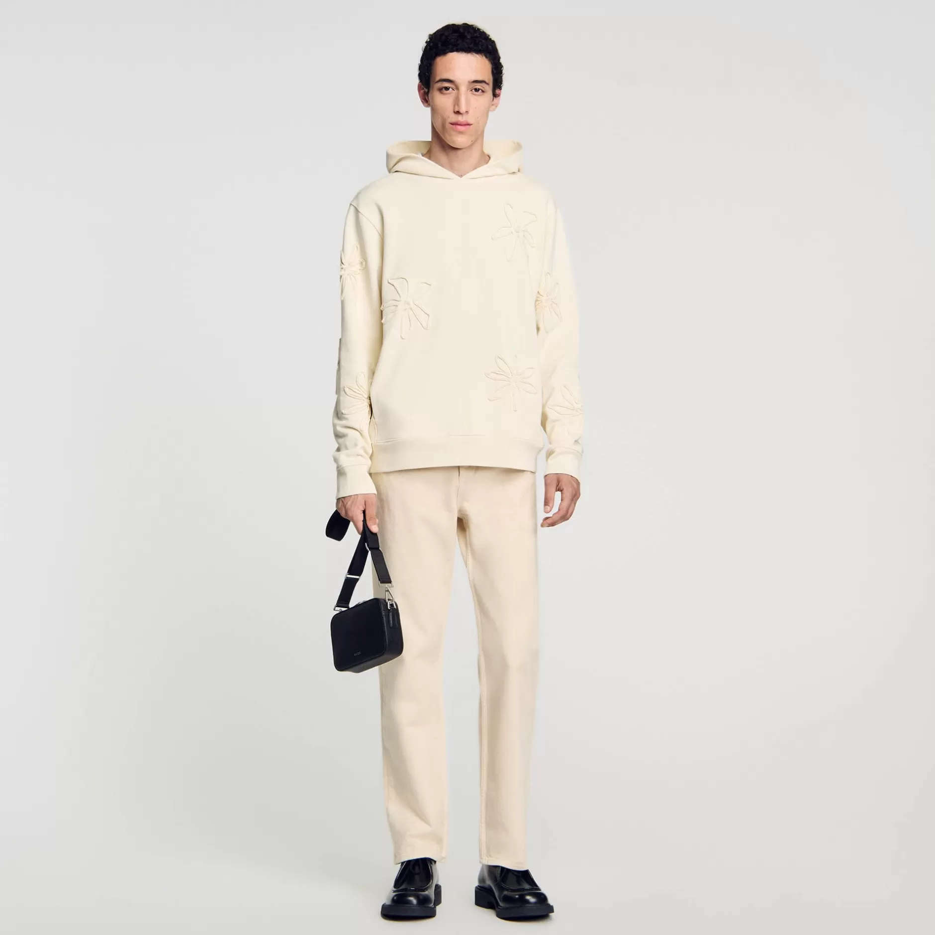 Sandro Felpa Con Cappuccio Con Fiori Decorativi<Uomo Felpe & Jogging