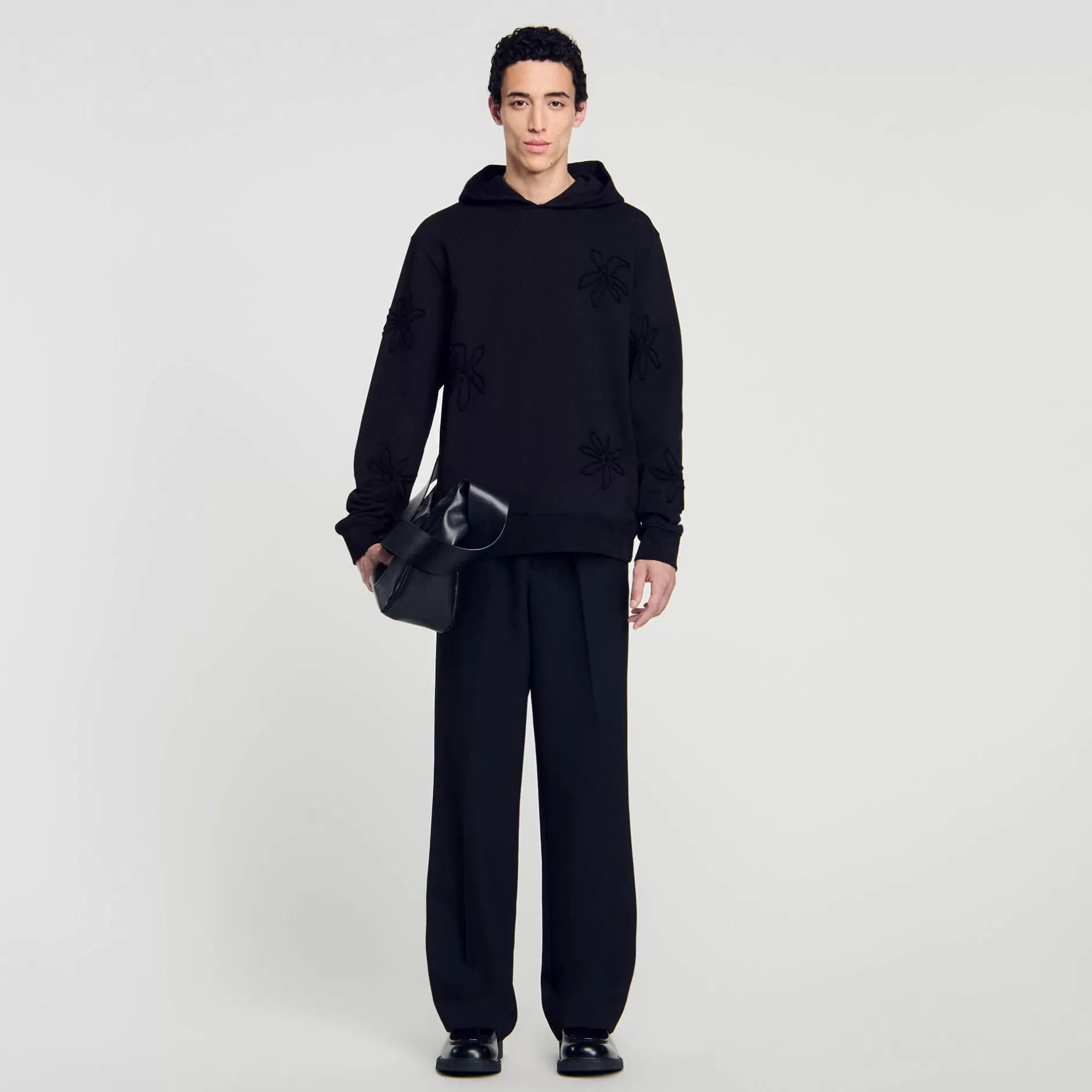 Sandro Felpa Con Cappuccio Con Fiori Decorativi<Uomo Felpe & Jogging