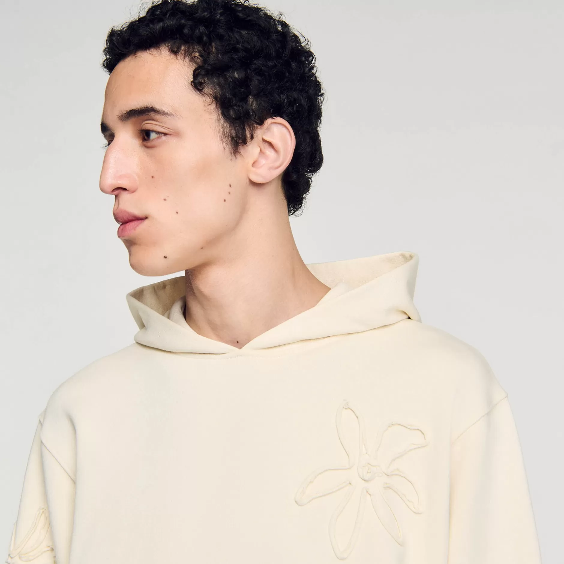 Sandro Felpa Con Cappuccio Con Fiori Decorativi<Uomo Felpe & Jogging