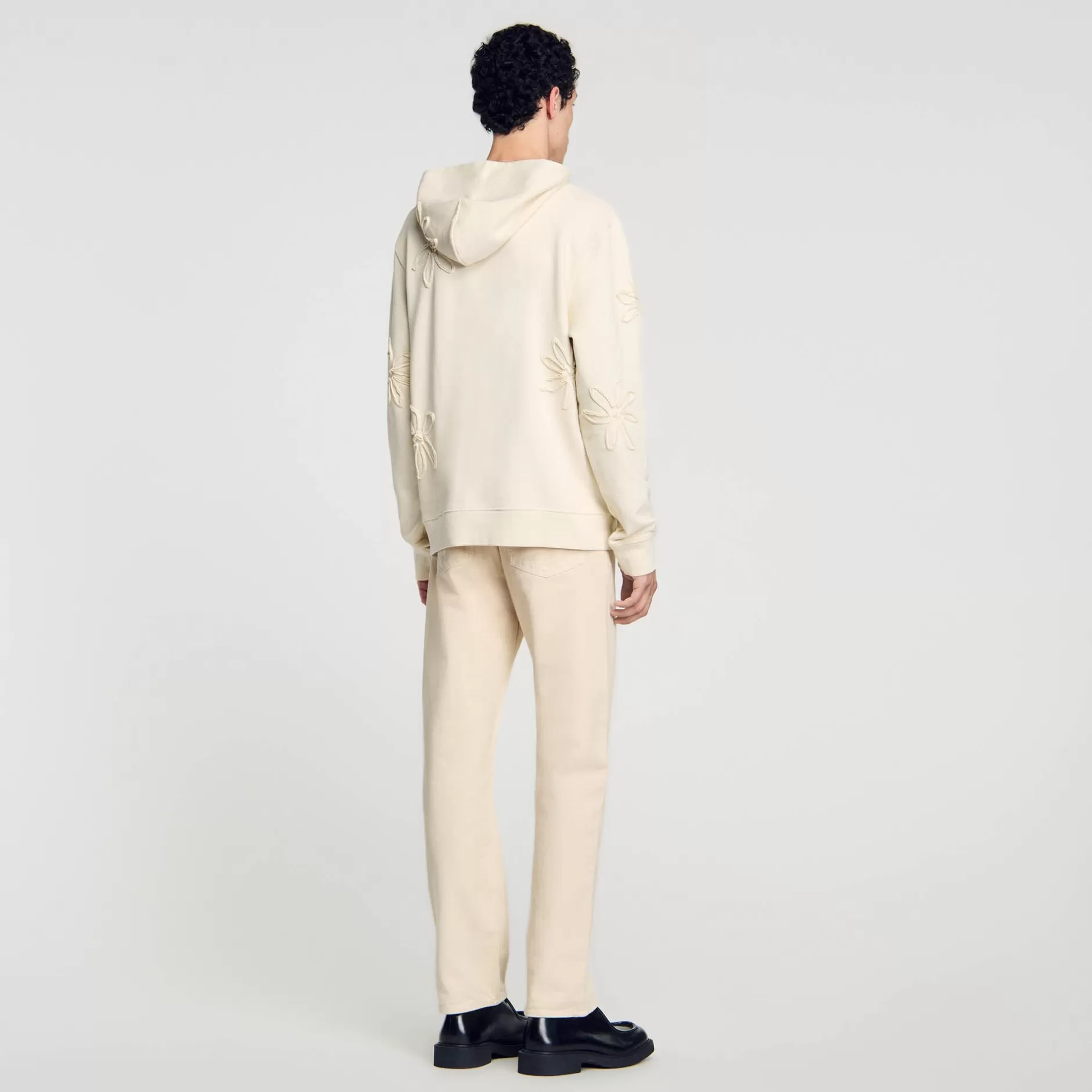 Sandro Felpa Con Cappuccio Con Fiori Decorativi<Uomo Felpe & Jogging