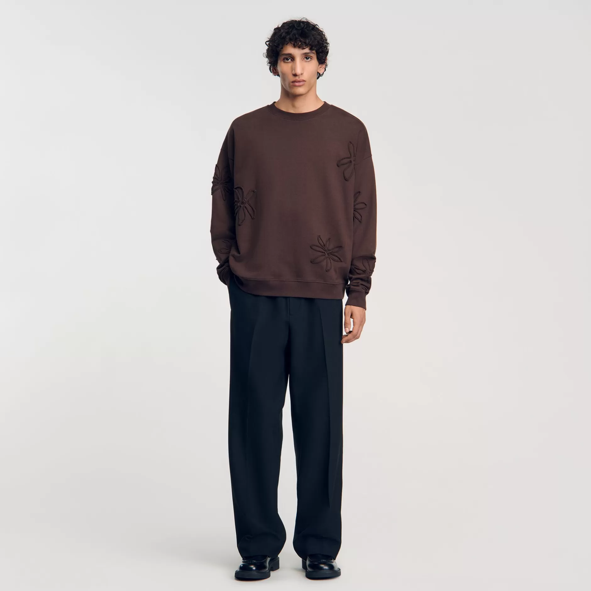 Sandro Felpa Oversize A Fiori<Uomo Felpe & Jogging