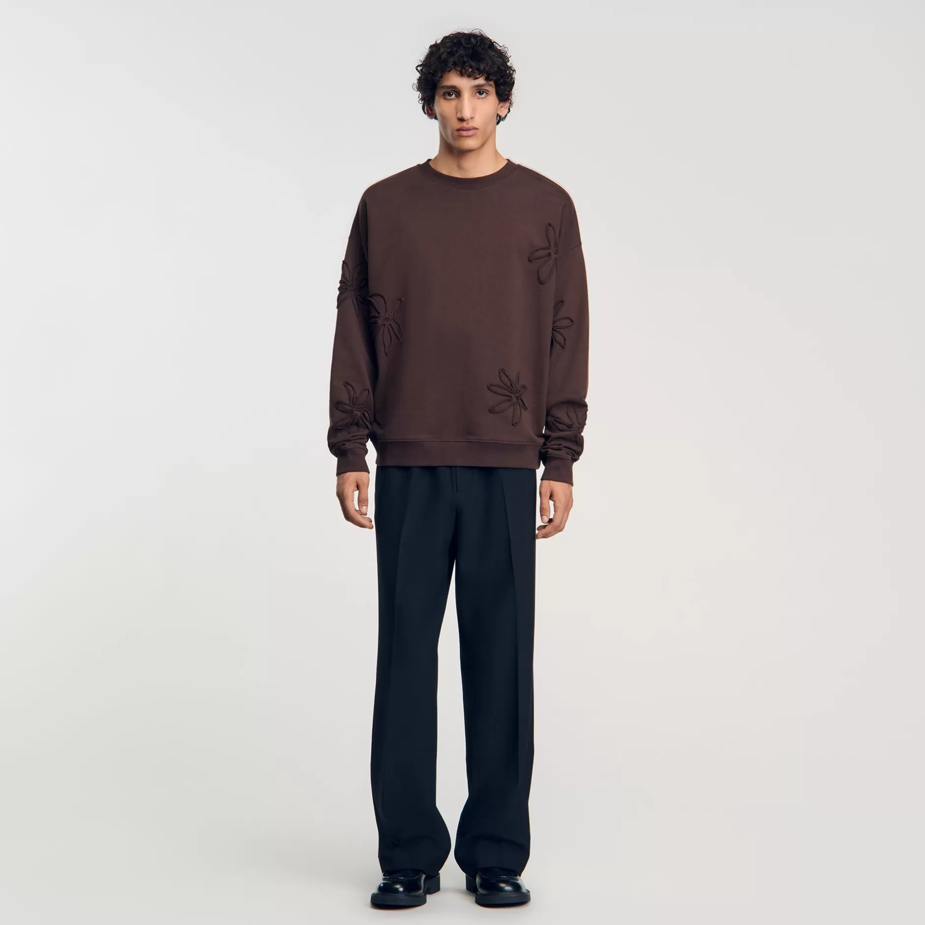 Sandro Felpa Oversize A Fiori<Uomo Felpe & Jogging