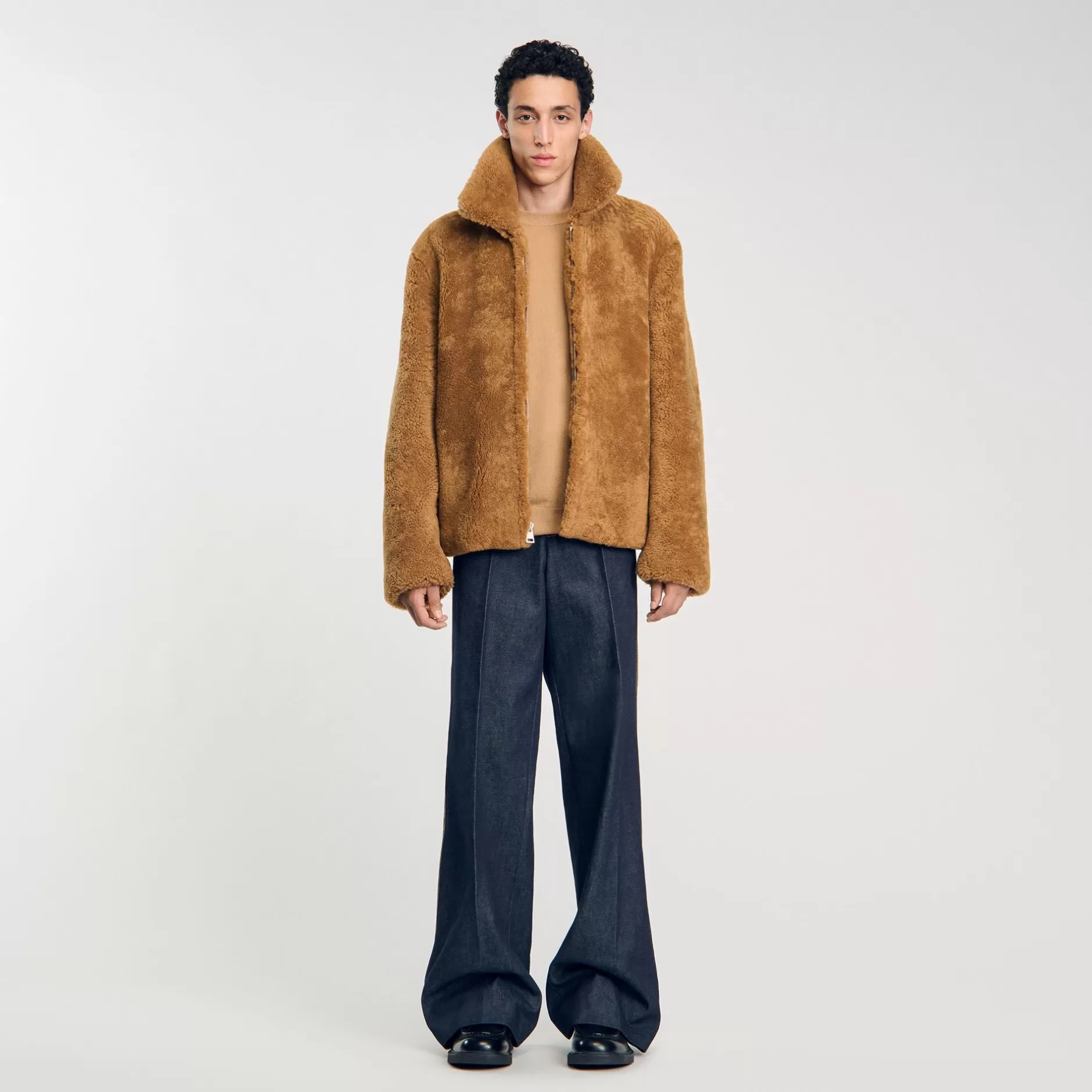 Sandro Giacca In Shearling<Uomo Cappotti & Giubbotti