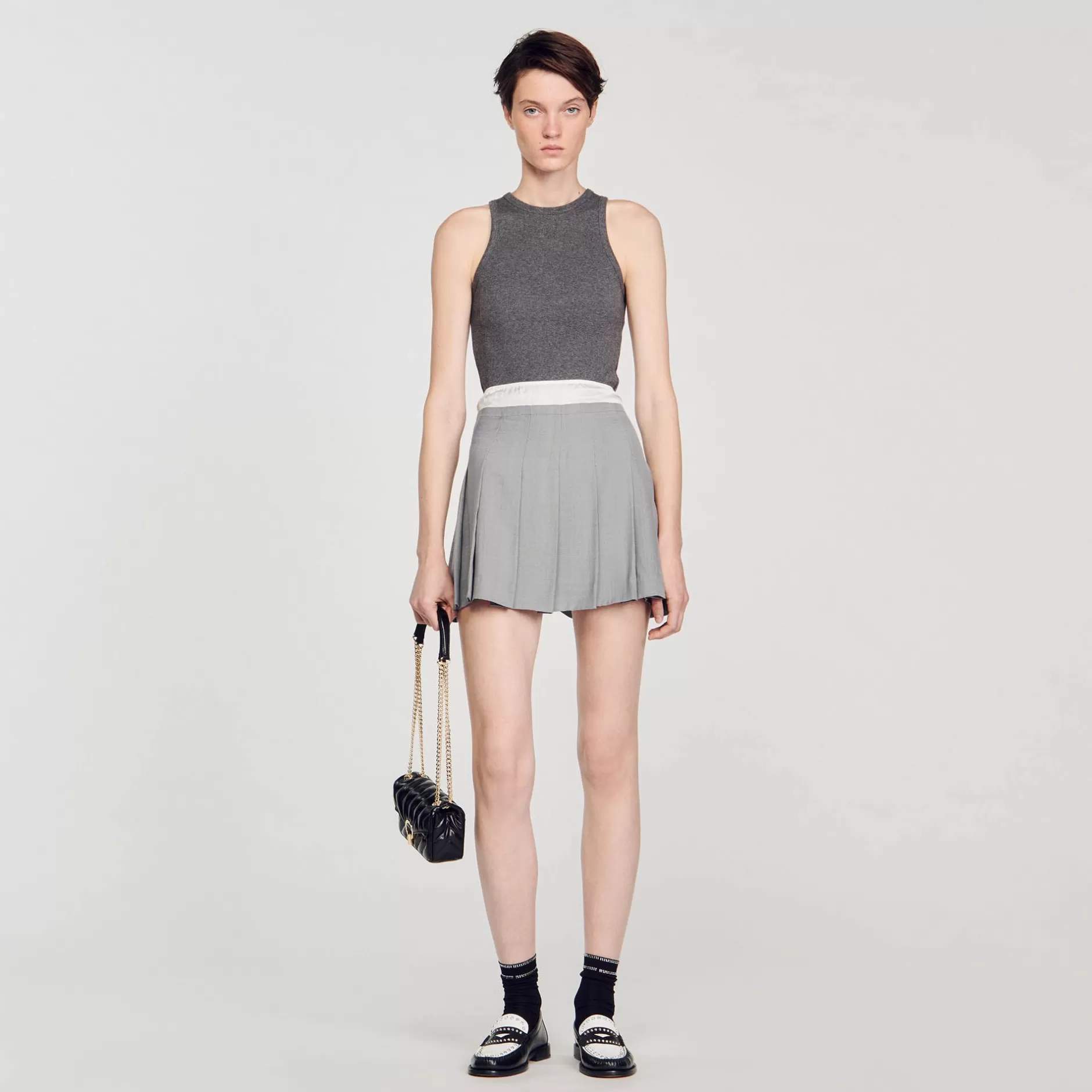 Sandro Gonna Corta Plissettata<Donna Tailleur | Gonne & Short