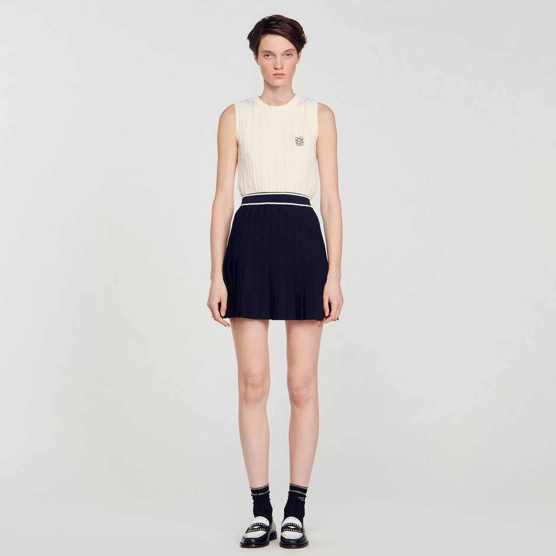 Sandro Gonna Corta Plissettata<Donna Gonne & Short