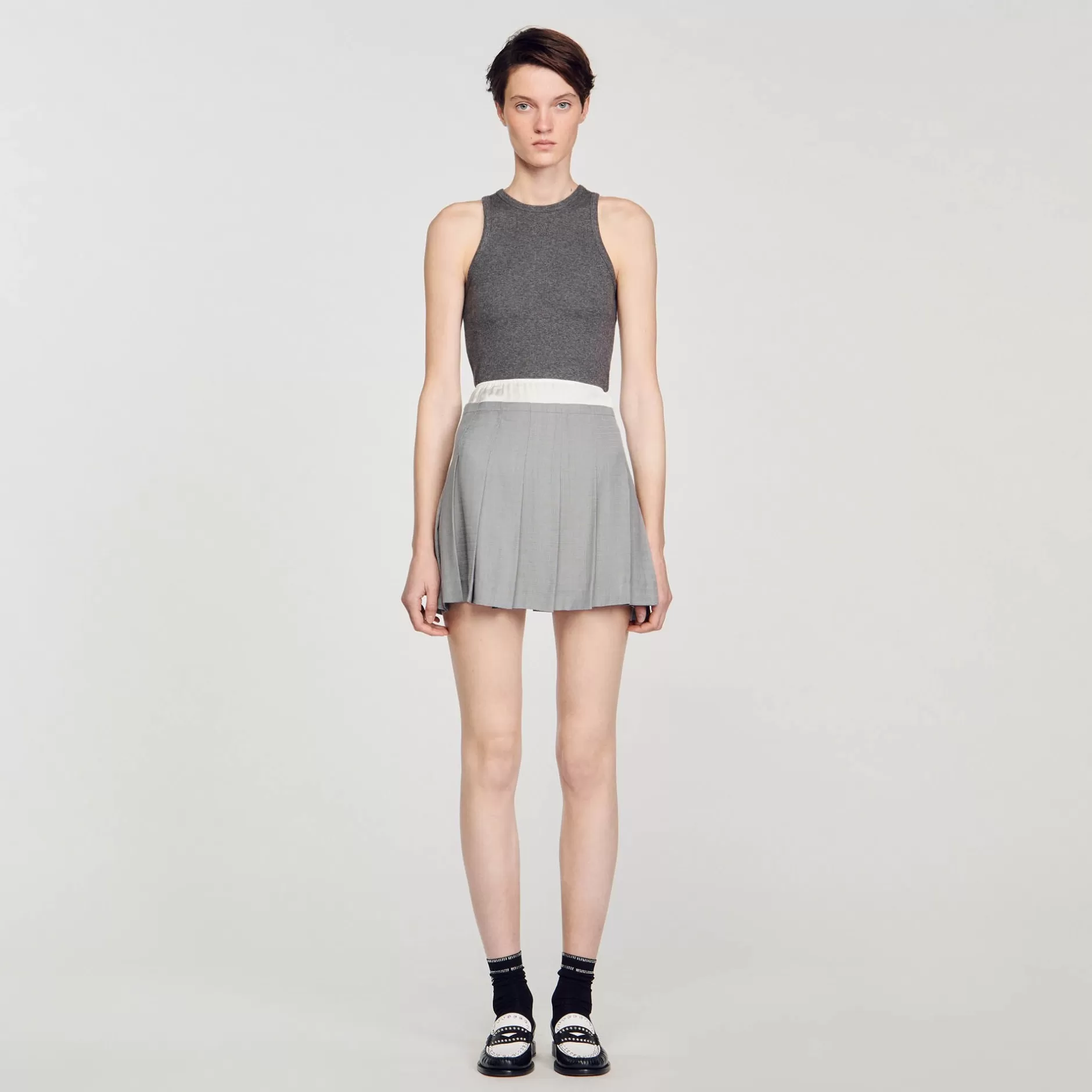 Sandro Gonna Corta Plissettata<Donna Tailleur | Gonne & Short