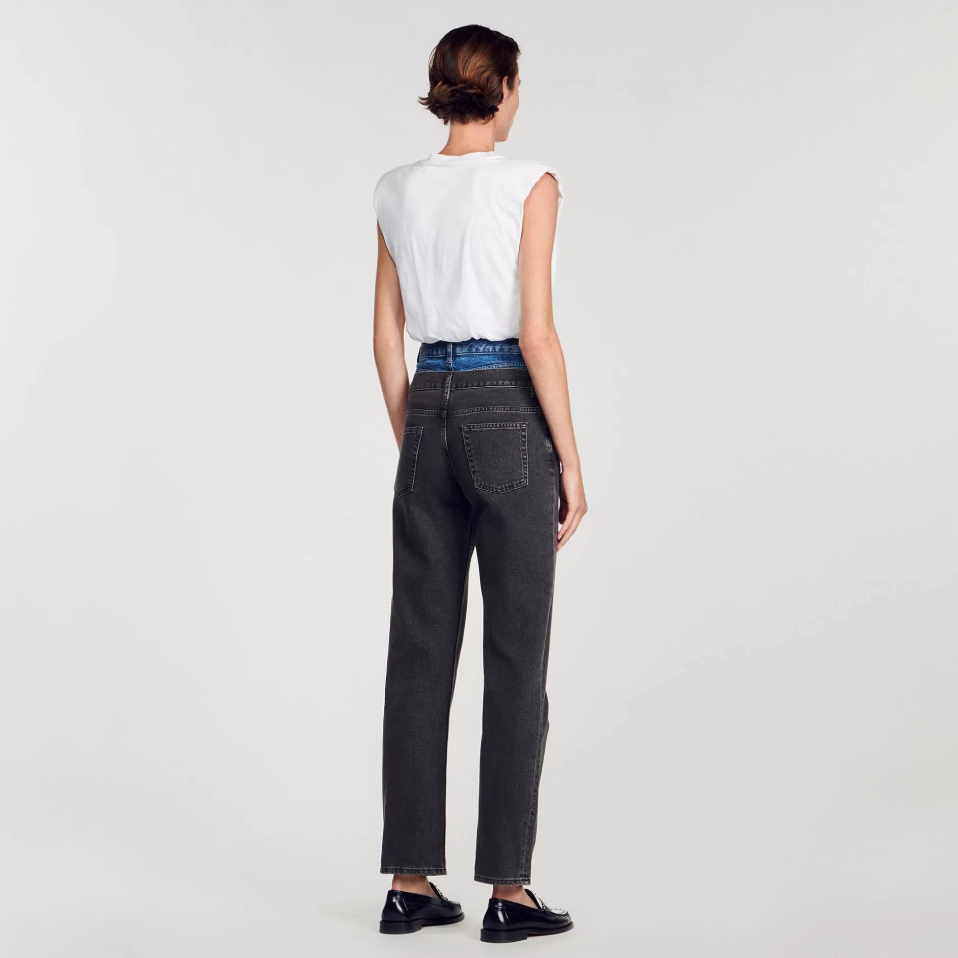 Sandro Jeans A Doppia Cintura Bicolore<Donna Pantaloni & Jeans