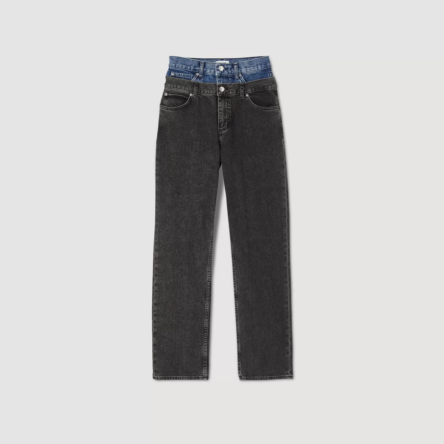 Sandro Jeans A Doppia Cintura Bicolore<Donna Pantaloni & Jeans