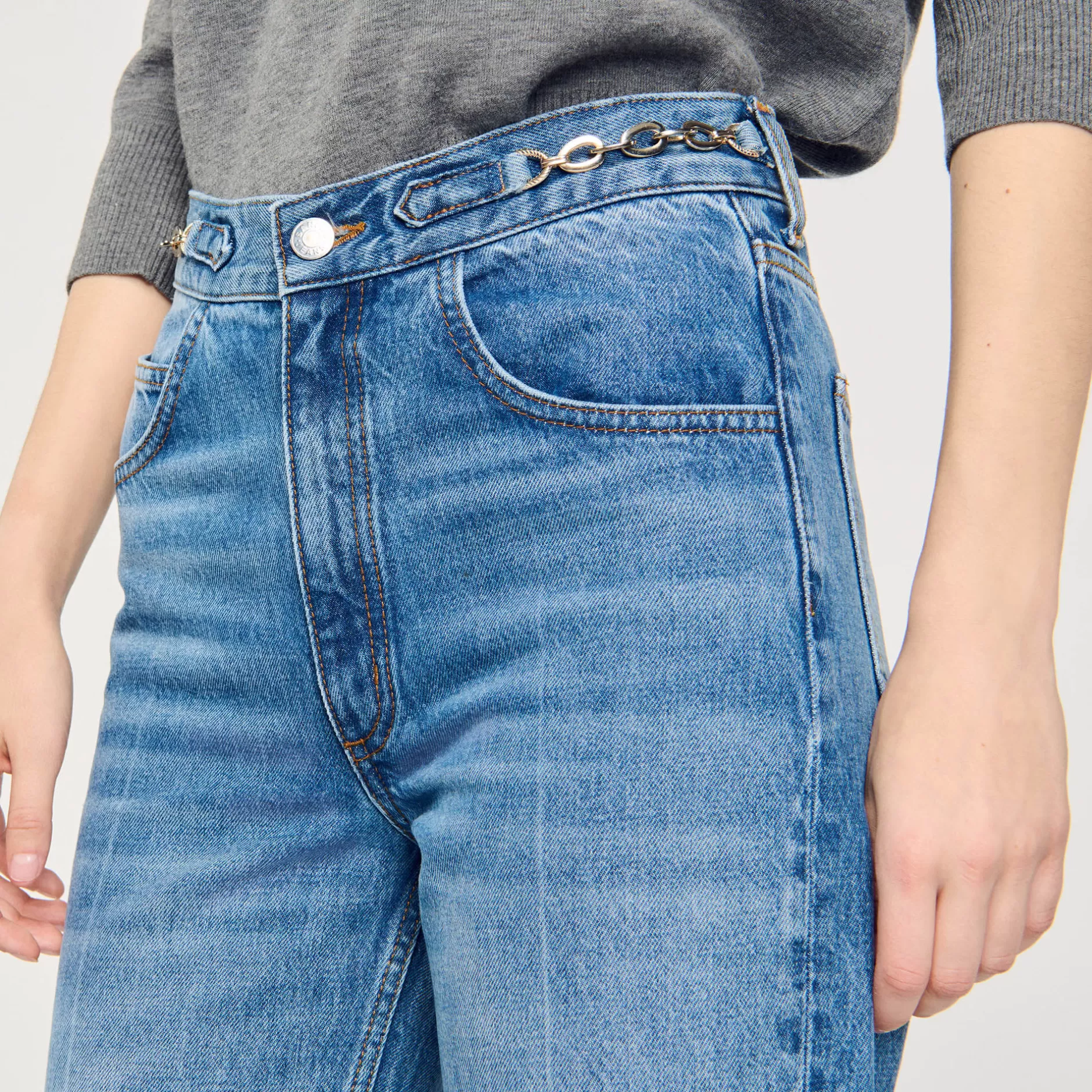 Sandro Jeans Con Dettaglio Cordoncino<Donna Pantaloni & Jeans