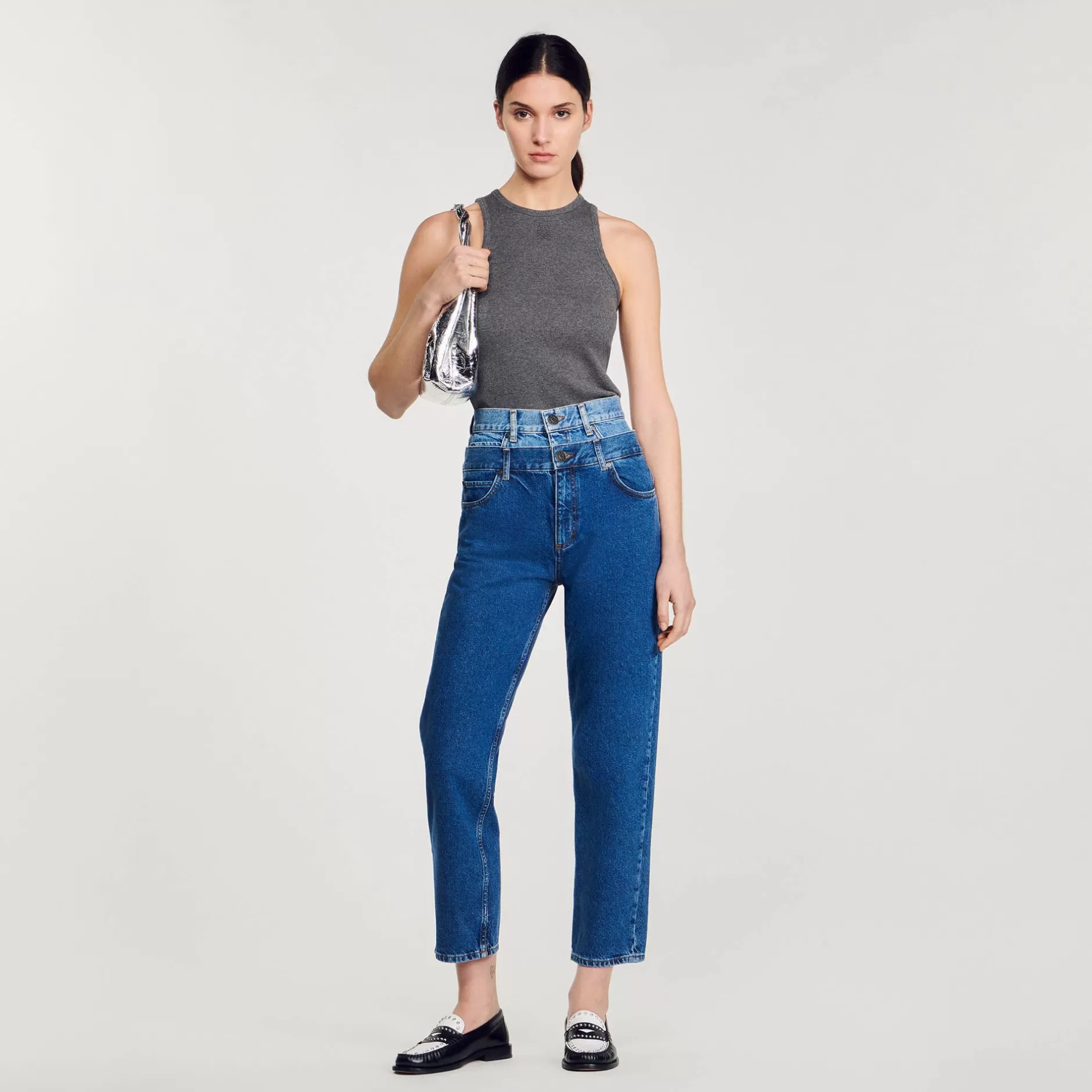 Sandro Jeans Trompe L’œil Linea Mom<Donna Pantaloni & Jeans