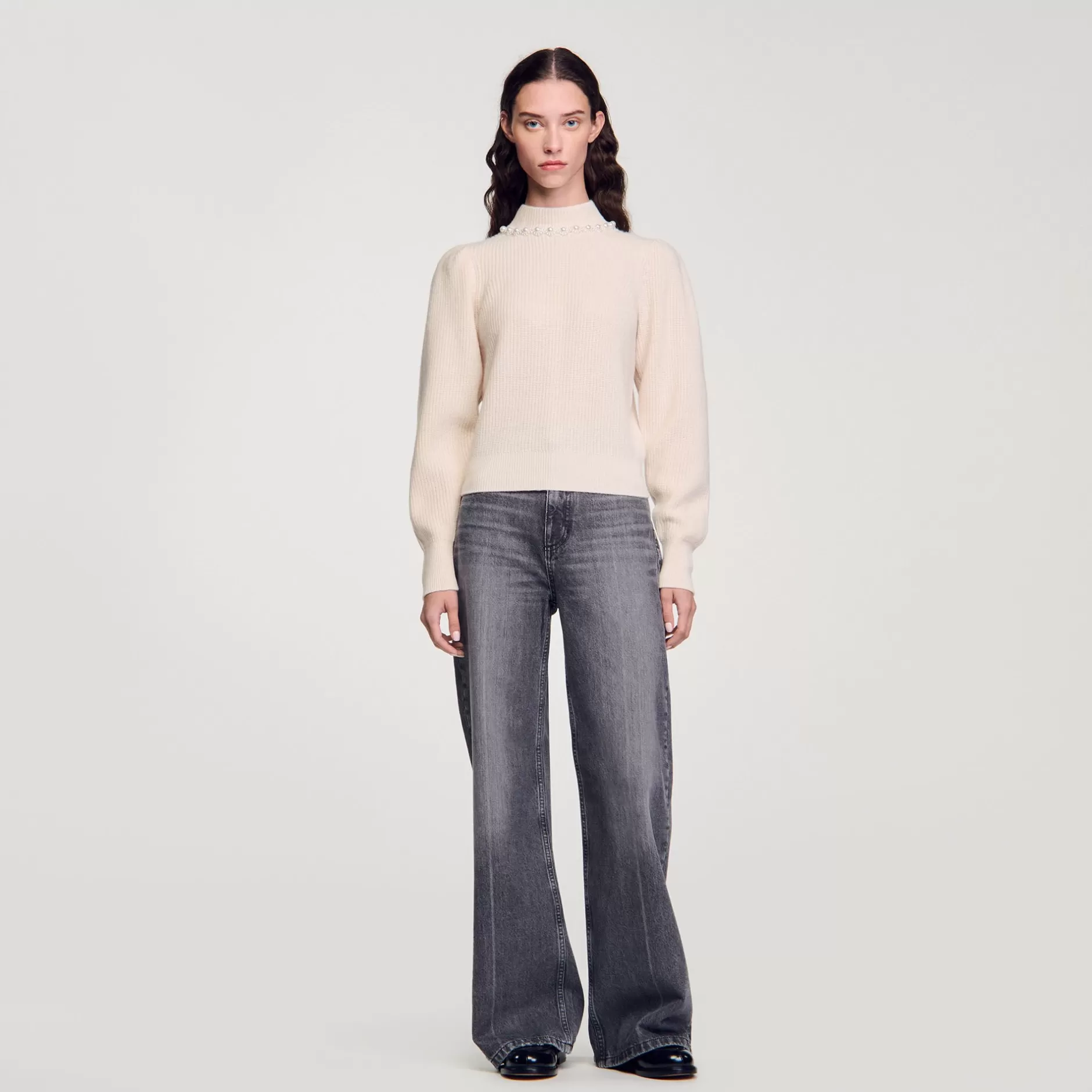 Sandro Maglione A Coste In Lana E Cashmere<Donna Maglieria & Cardigan