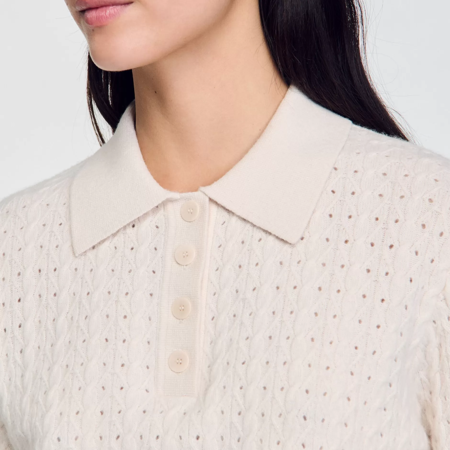 Sandro Maglione Corto Con Bordino A Contrasto<Donna Maglieria & Cardigan