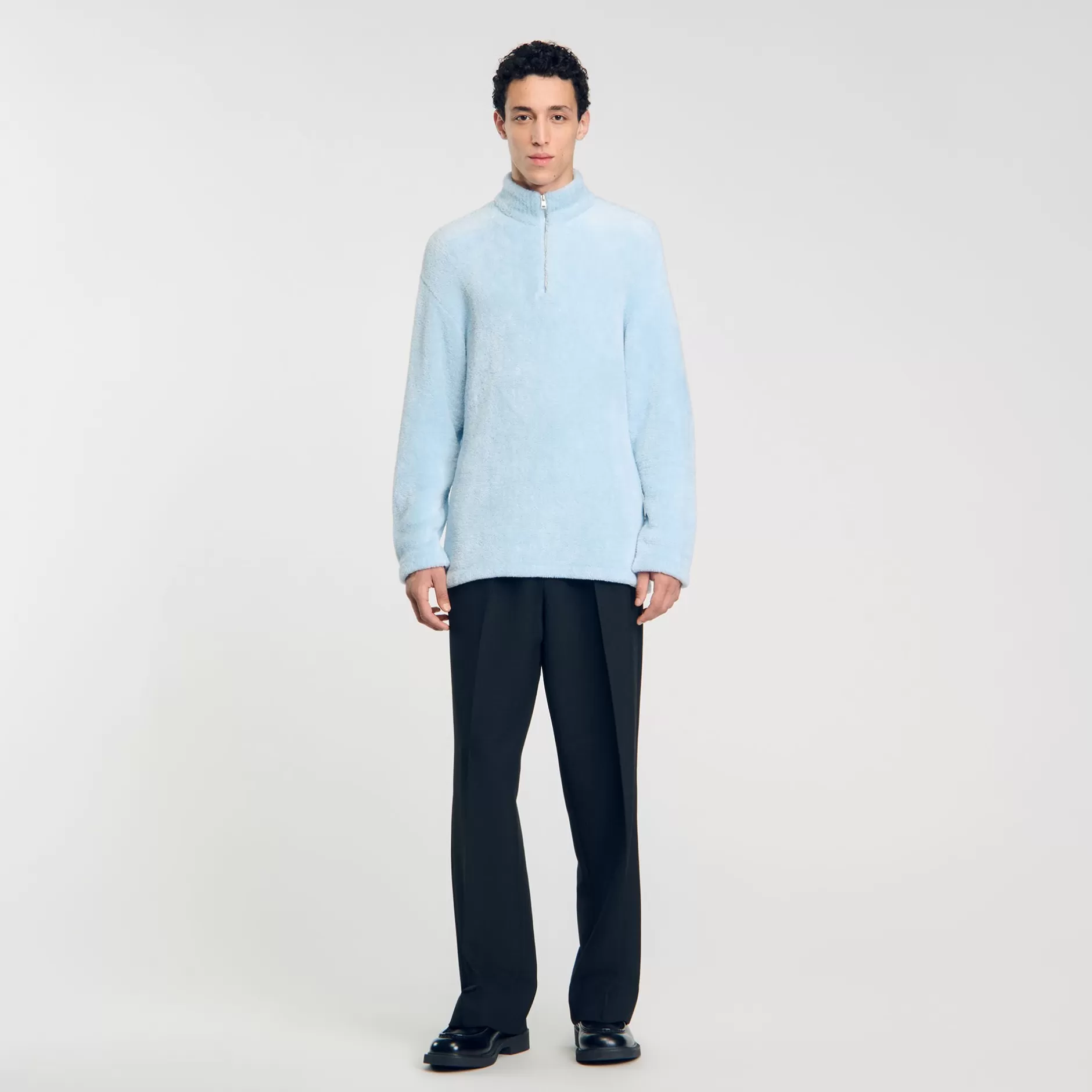 Sandro Maglione In Pile Bouclé<Uomo Felpe & Jogging