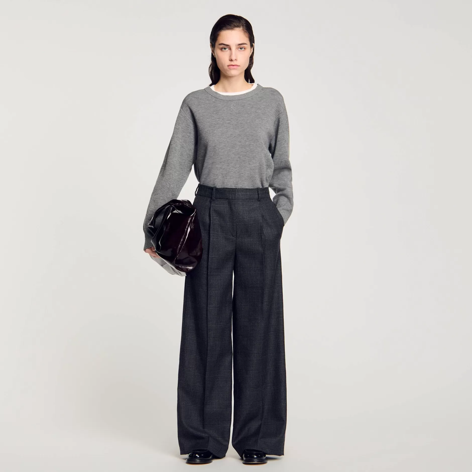 Sandro Pantaloni A Quadri Da Abito<Donna Tailleur | Pantaloni & Jeans