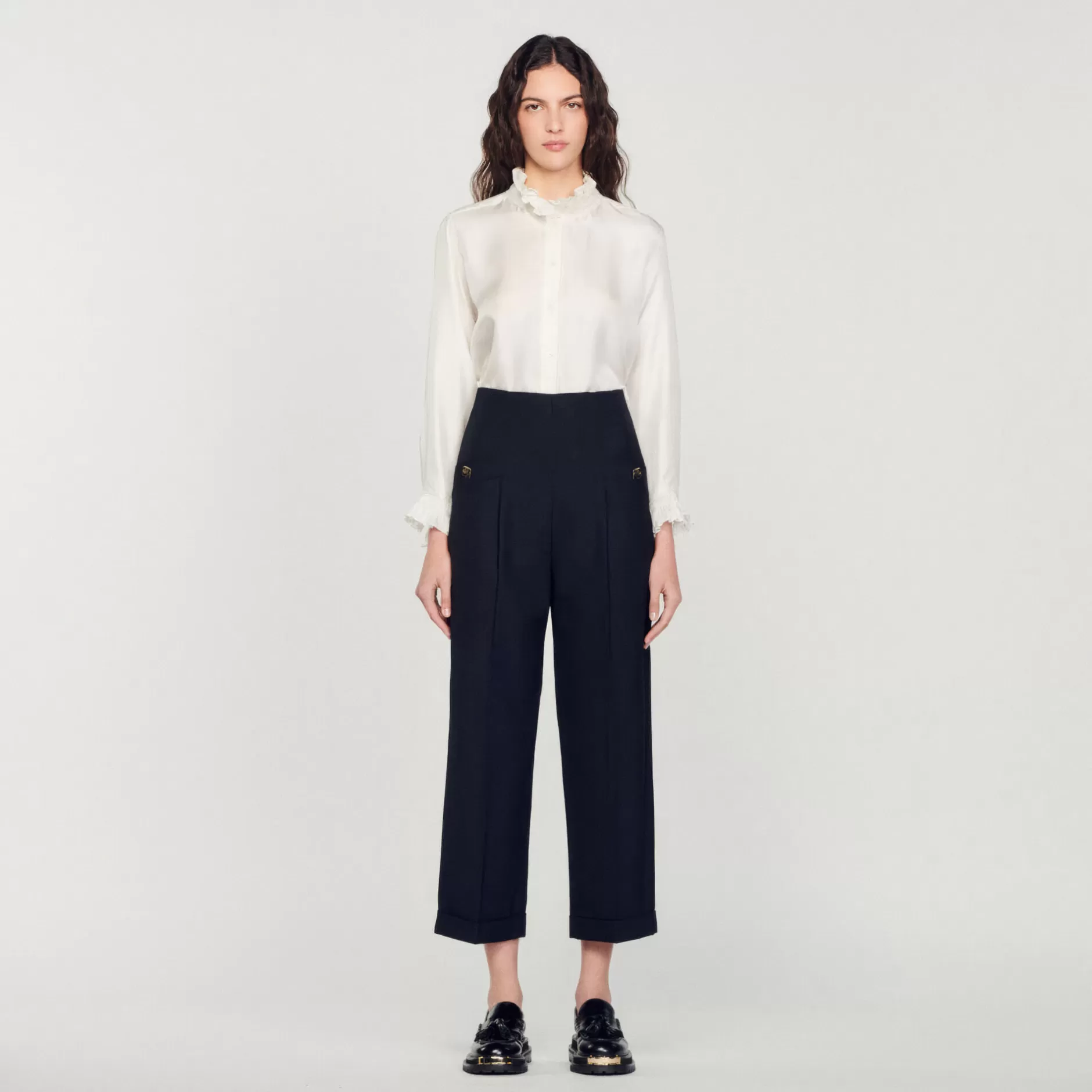 Sandro Pantaloni A Vita Alta<Donna Tailleur | Pantaloni & Jeans