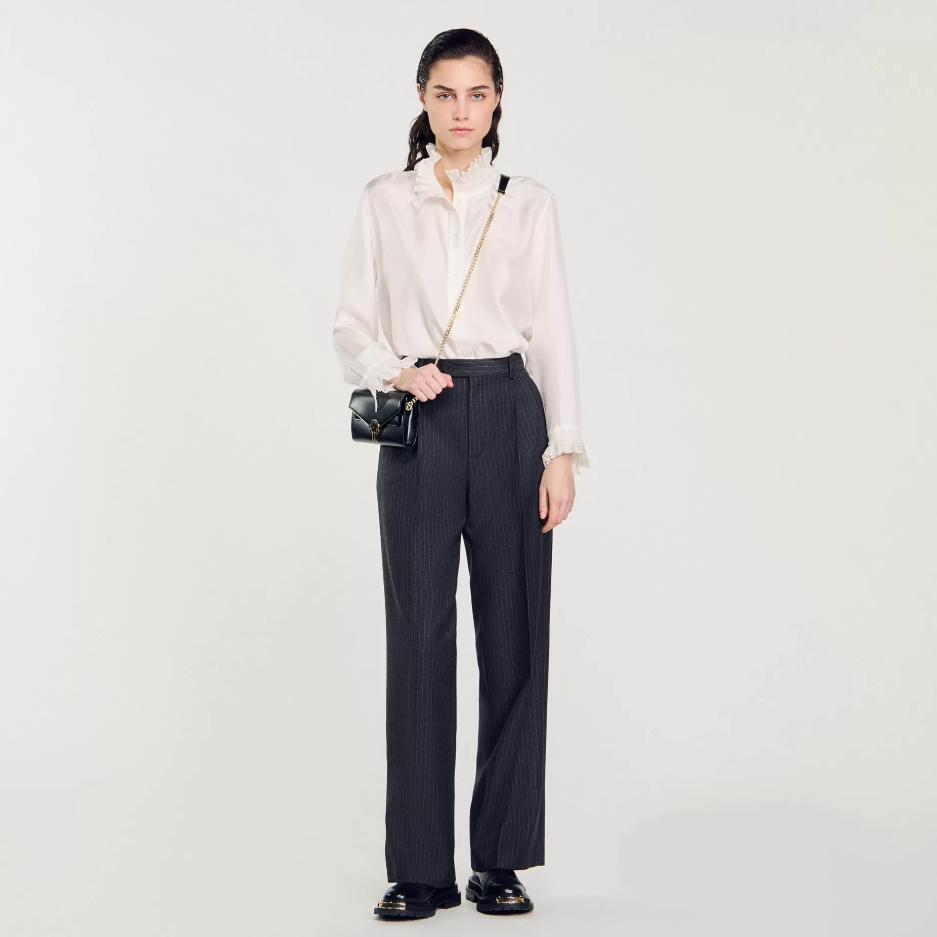 Sandro Pantaloni In Lana<Donna Tailleur | Pantaloni & Jeans