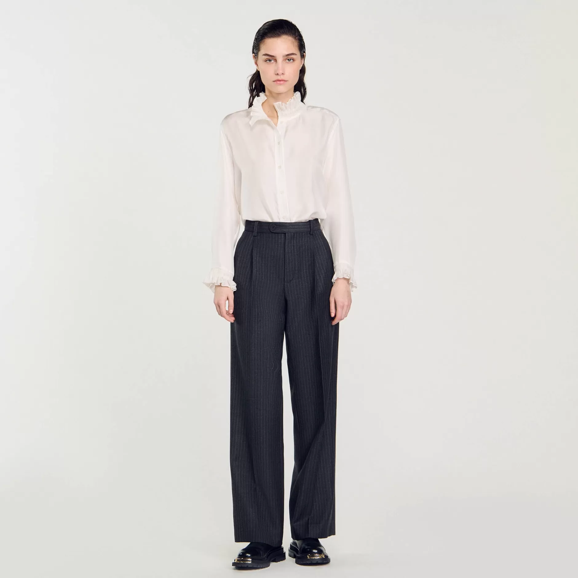 Sandro Pantaloni In Lana<Donna Tailleur | Pantaloni & Jeans