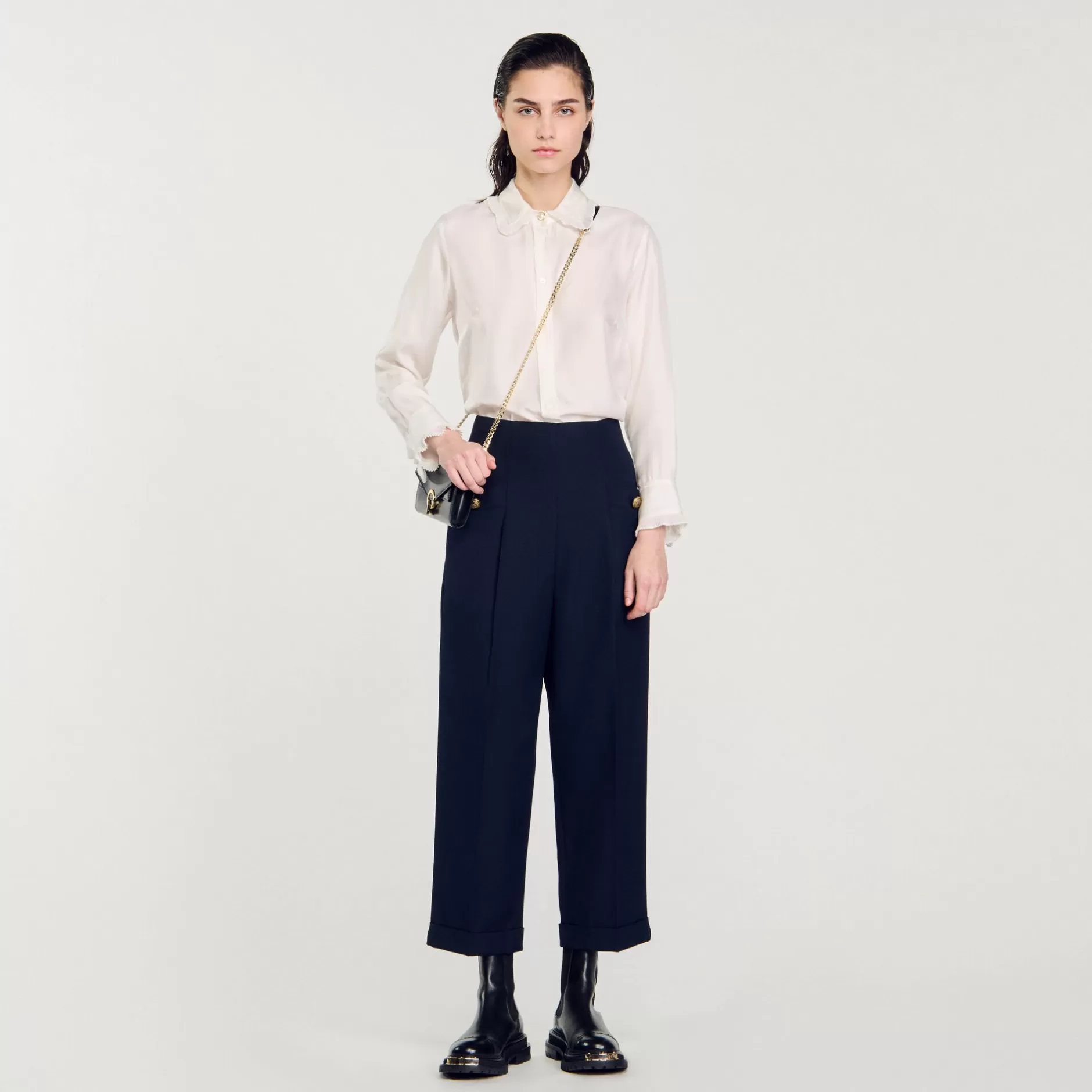 Sandro Pantaloni Larghi<Donna Tailleur | Pantaloni & Jeans