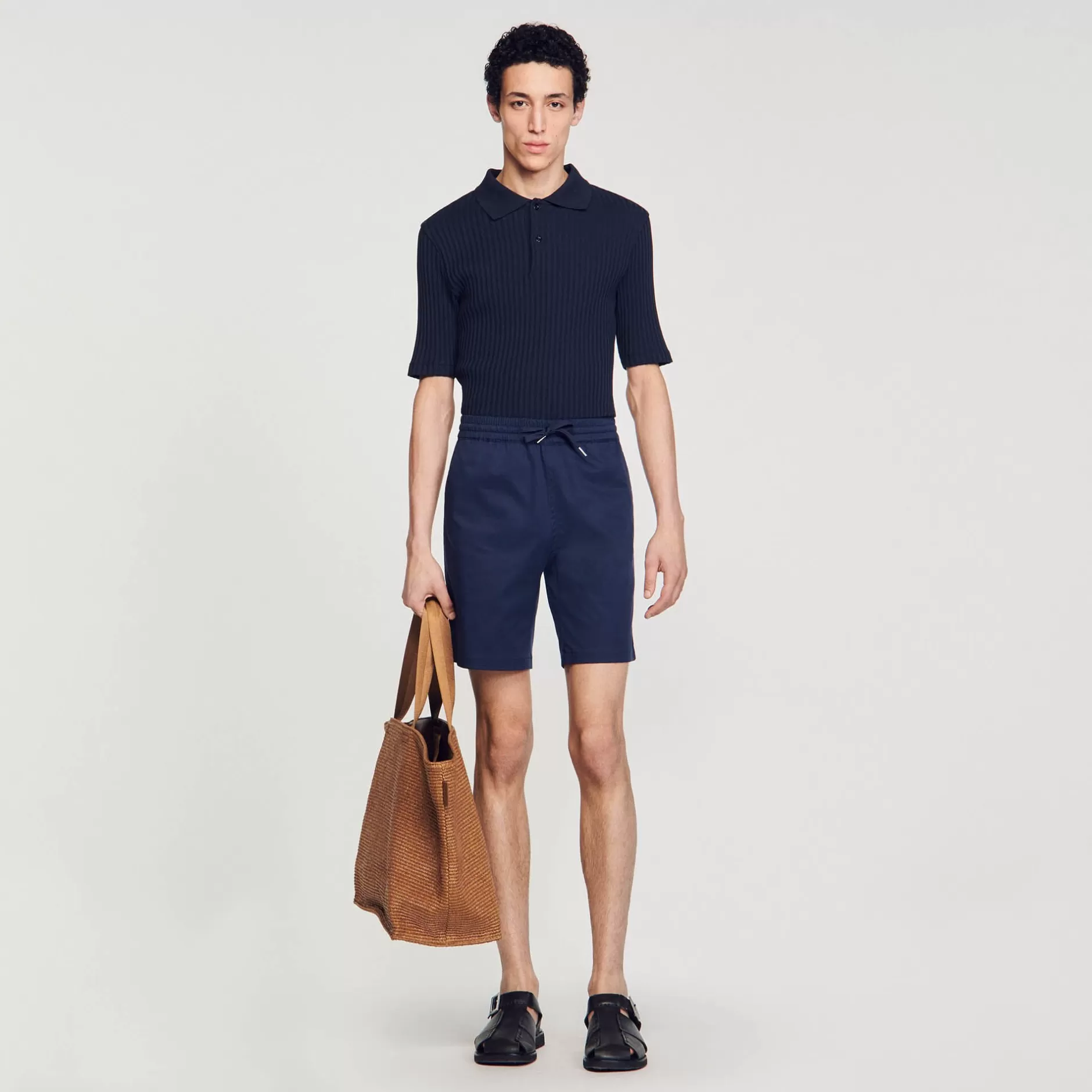 Sandro Short In Cotone<Uomo Pantaloni & Short