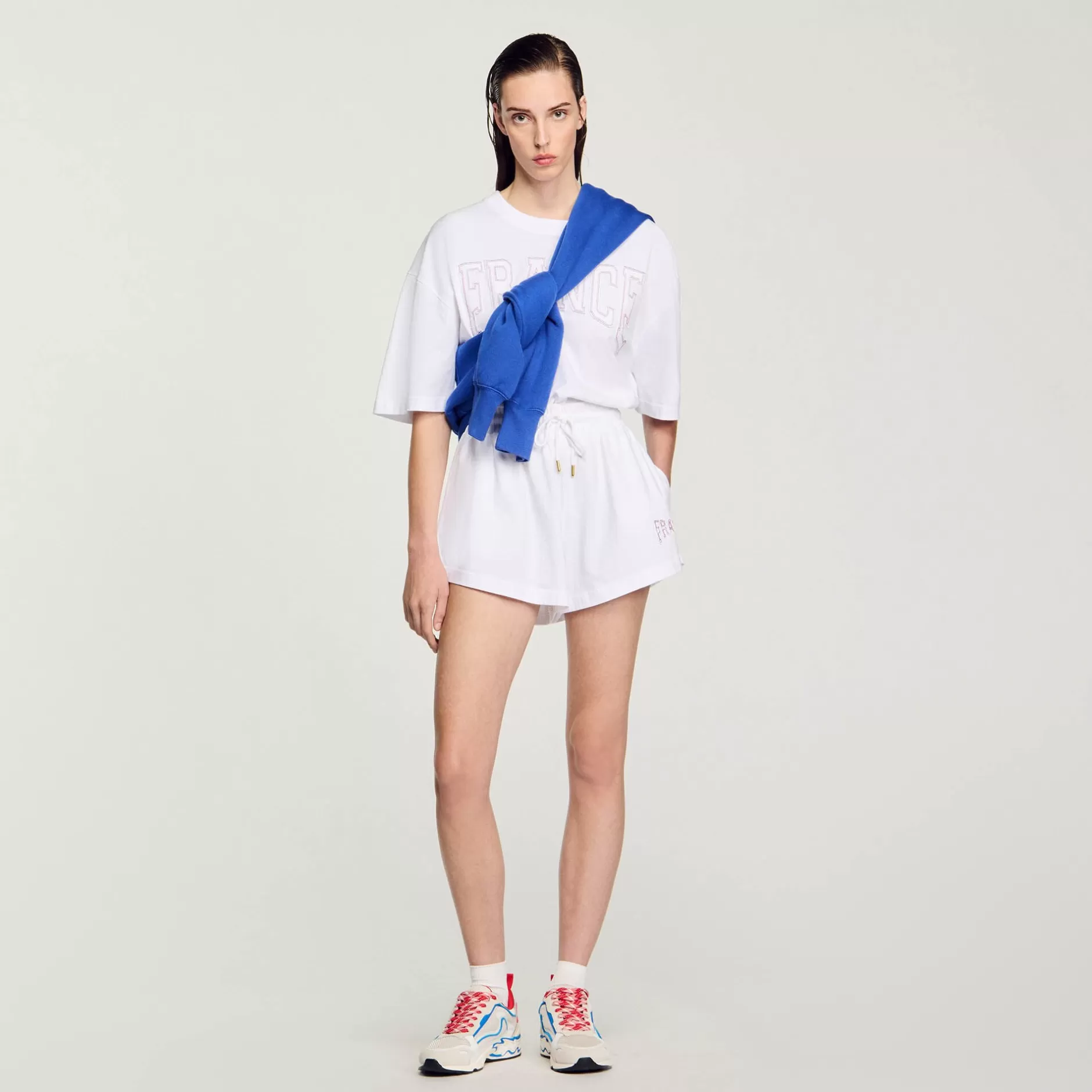 Sandro Shorts Boxer Con Stampa France<Donna Gonne & Short