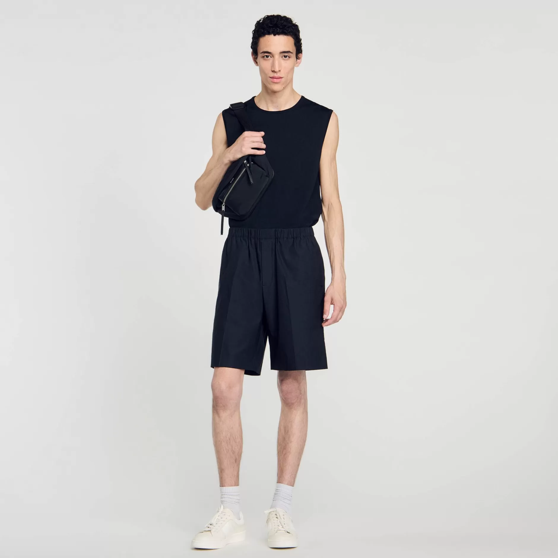 Sandro Shorts In Tela Di Cotone<Uomo Pantaloni & Short