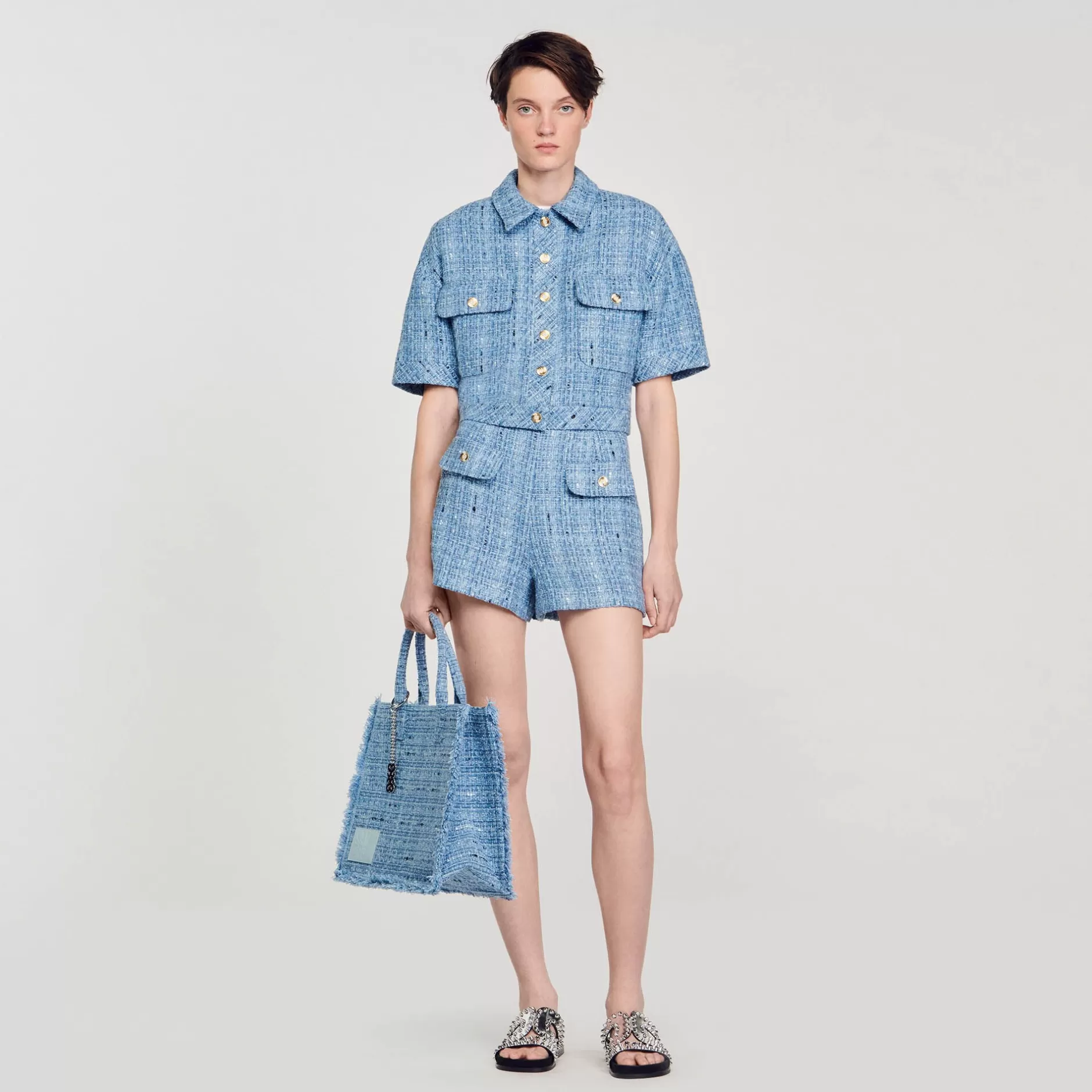 Sandro Shorts In Tweed<Donna Sets | Gonne & Short