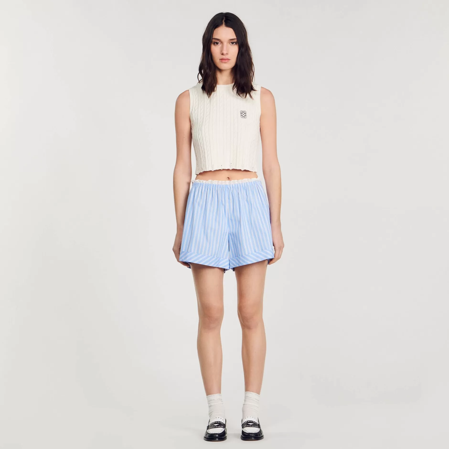 Sandro Shorts Larghi In Cotone<Donna Sets | Gonne & Short