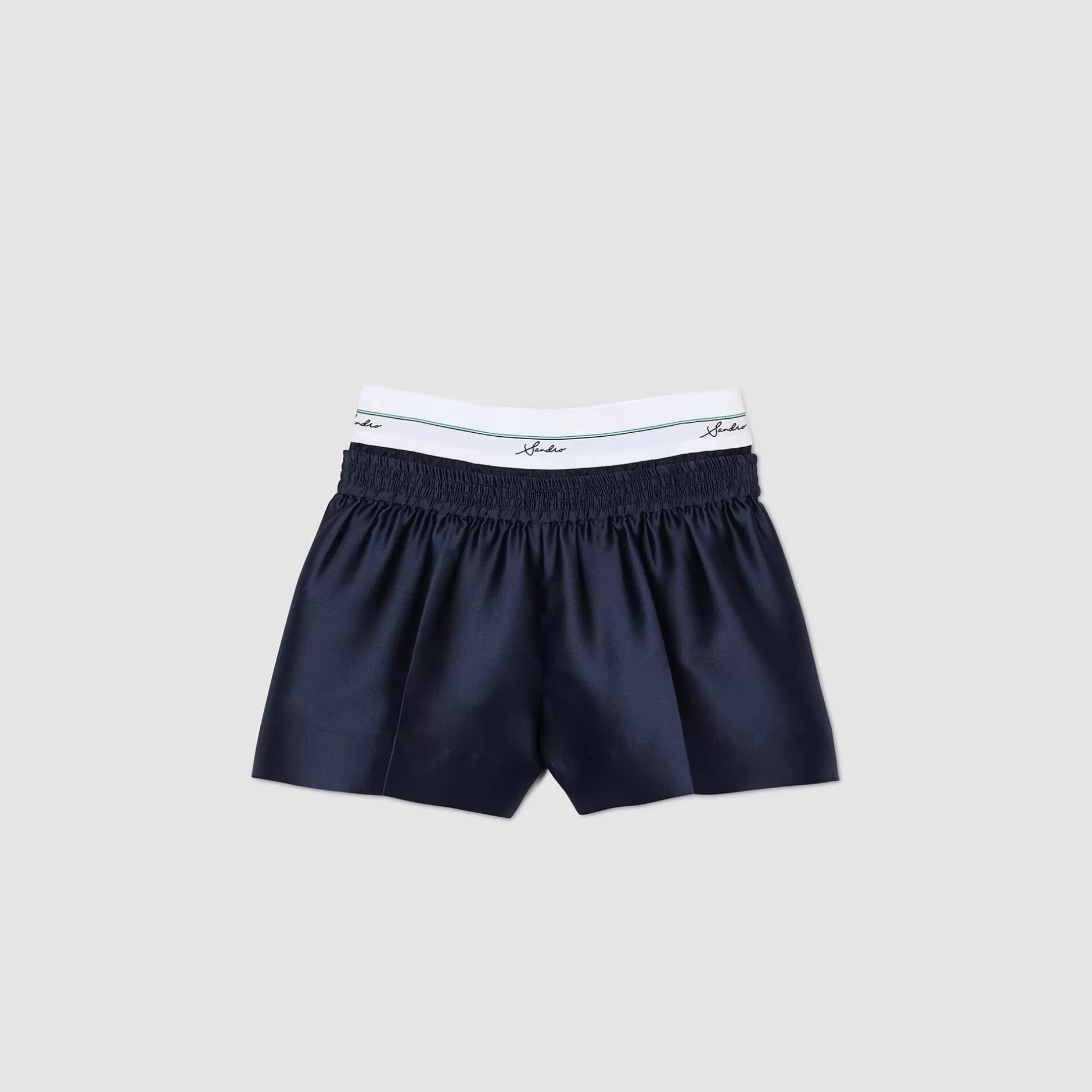 Sandro Shorts Tipo 2 In 1 In Raso<Donna Gonne & Short