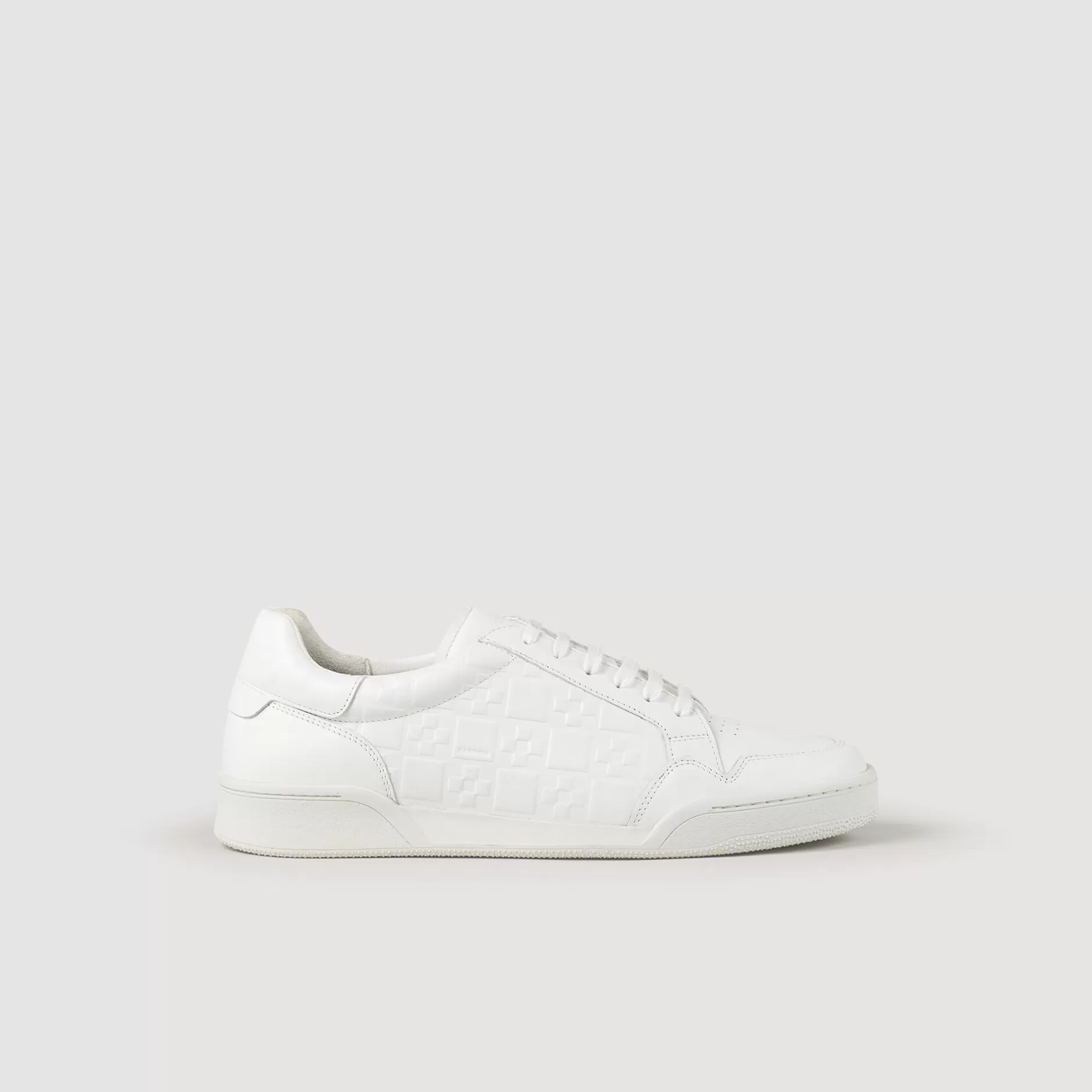 Sandro Sneaker In Pelle Goffrata Square Cross<Uomo Sneakers