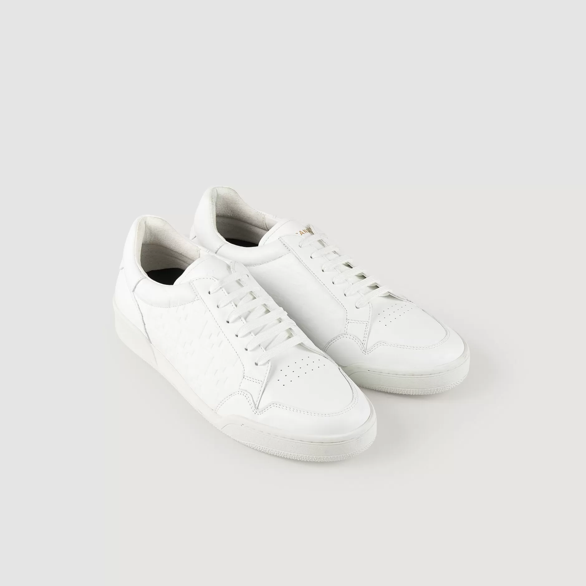 Sandro Sneaker In Pelle Goffrata Square Cross<Uomo Sneakers