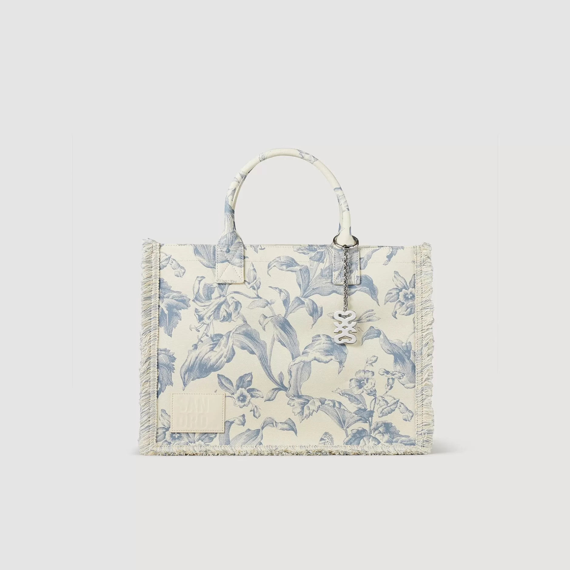 Sandro Tote Bag Kasbah In Tela Di Jouy<Donna Borse Shopping | Borse A Spalla