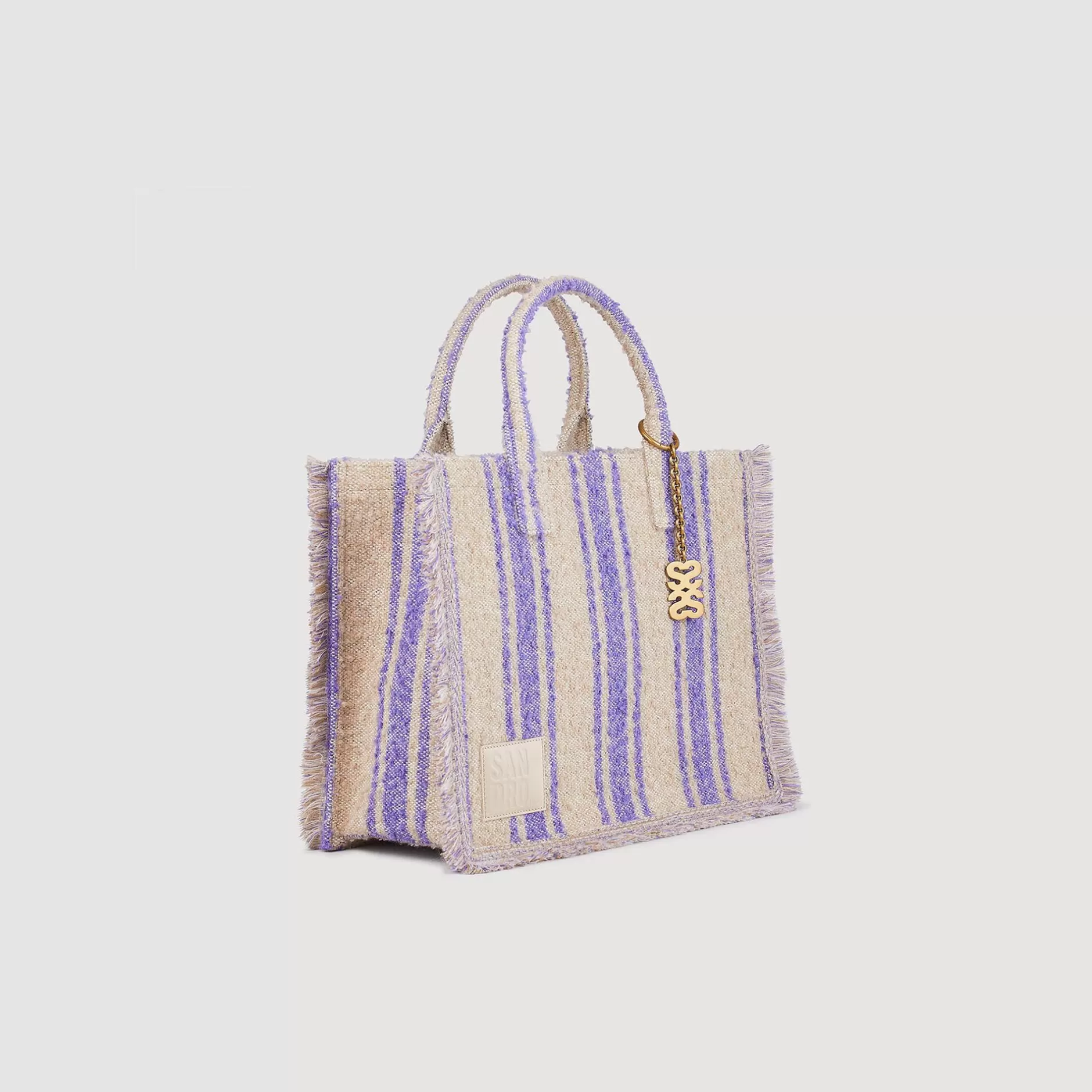 Sandro Tote Bag Kasbah In Tessuto A Righe<Donna Borse Shopping | Borse A Spalla