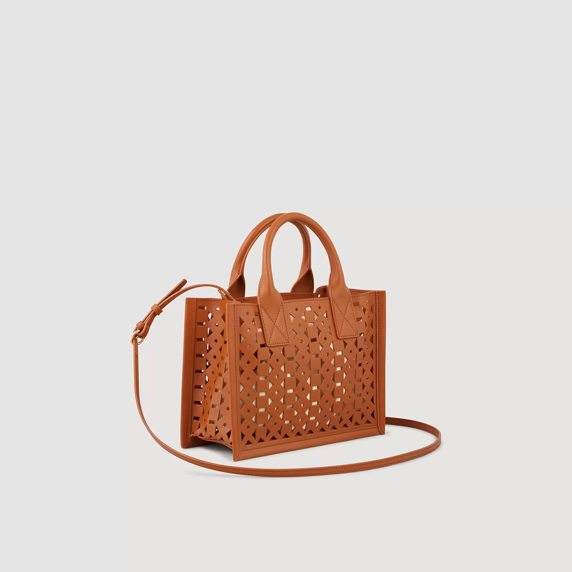 Sandro Tote Bag Piccola Kasbah Pelle Perforata<Donna Borse A Spalla | Borse A Tracolla