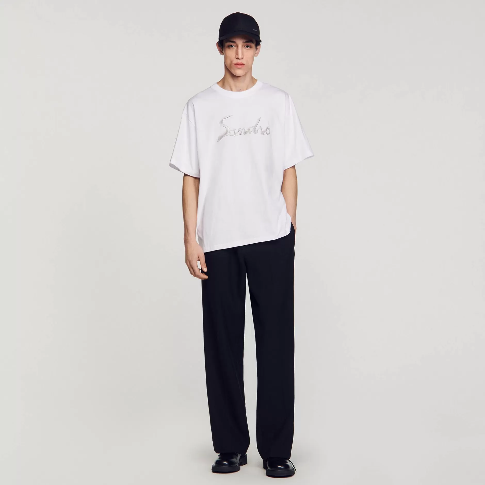 Sandro T-shirt Oversize In Cotone<Uomo Magliette & Polo